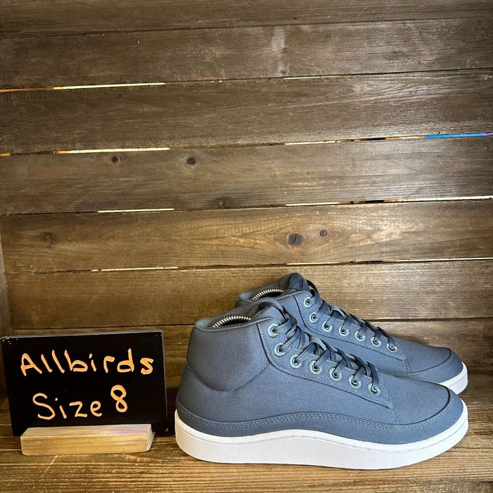 New Womens Allbirds Canvas Pacer Mid Blue Casual Sneakers Shoes Size 8